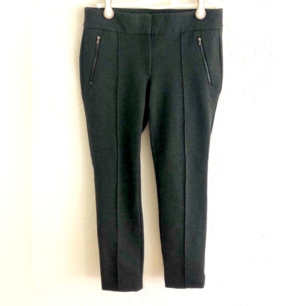 LOFT Tapered Ponte Zip Pocket Pants 6